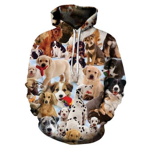 Unisex 3D Print Hoodie For Dog Lover