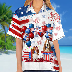 Basset Hound Independence Day Hawaiian Shirt