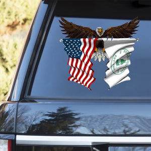 Boozefighter Flag and United States Flag Car Sticker
