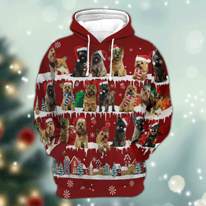Cairn Terrier - Snow Christmas - 3D Hoodie
