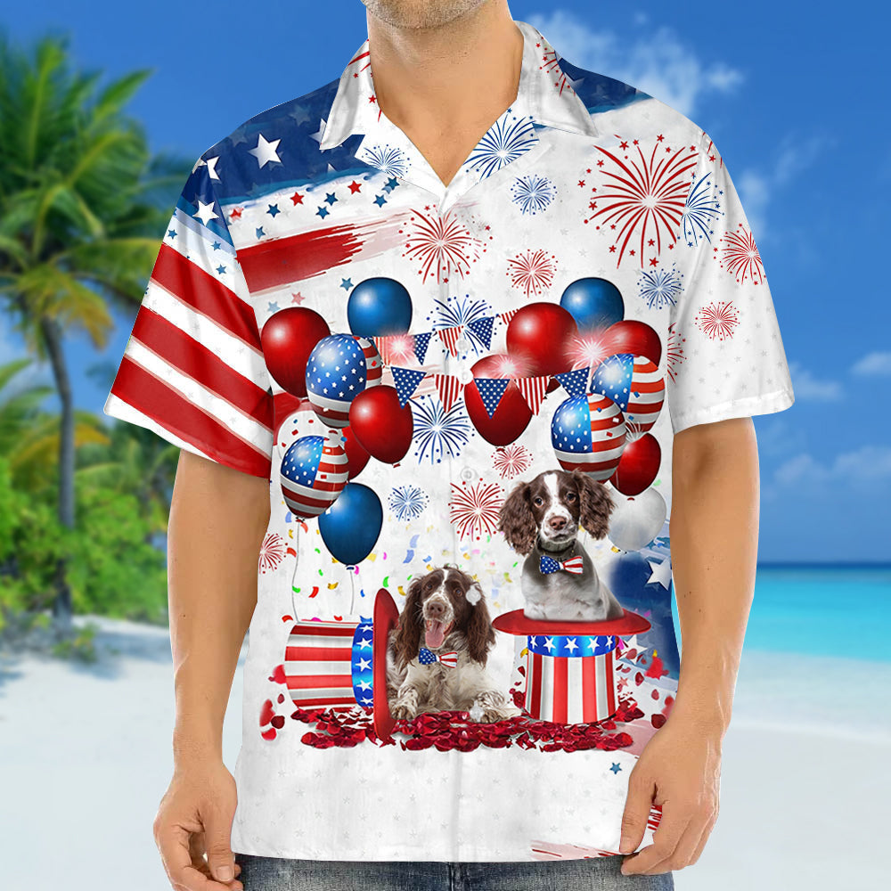 English Springer Spaniel Independence Day Hawaiian Shirt