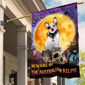 Australian Kelpie Halloween House Flag