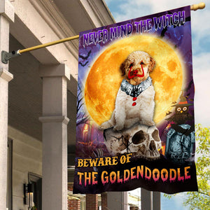 Goldendoodle Halloween House Flag