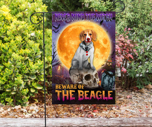 Beagle Halloween House Flag
