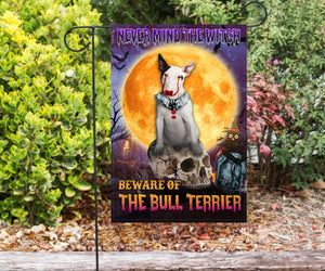 Bull Terrier Halloween House Flag