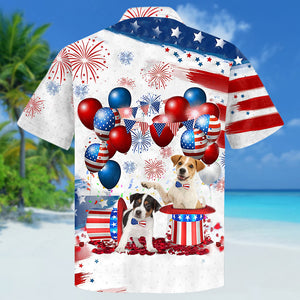 Jack Russell Terrier Independence Day Hawaiian Shirt