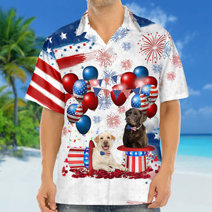 Labrador Retriever Independence Day Hawaiian Shirt