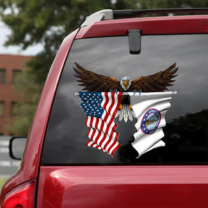 National Guard United States Flag Car Sticker