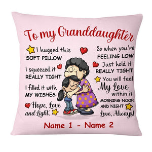 Personalized Grandma To My Granddaughter Pillow