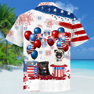 Pug Independence Day Hawaiian Shirt