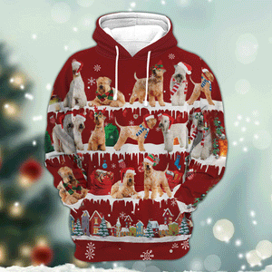 Soft Coated Wheaten Terrier - Snow Christmas - 3D Hoodie