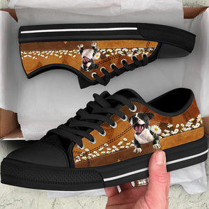 Staffordshire Bull Terrier 2 Holding Daisy Lowtop Shoes