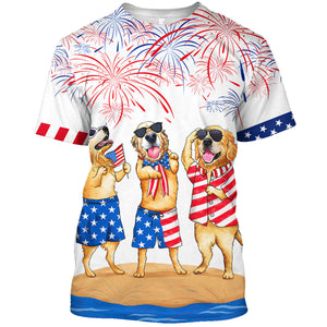Familleus -Golden Retriever- Independence Day Is Coming