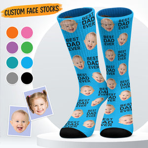 Custom Photo My Sweet Heart - Family Personalized Custom Socks - Father's Day, Gift For Dad