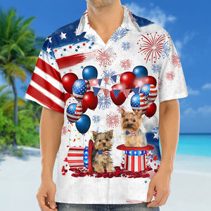 Yorkshire Terrier Independence Day Hawaiian Shirt