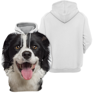 Unisex 3D Graphic Hoodies Animals Dogs Border Collie Smile