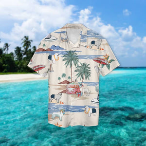American Staffordshire Terrier Summer Beach Hawaiian Shirt