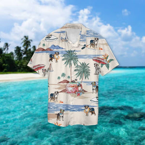 Australian Shepherd Summer Beach Hawaiian Shirt