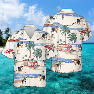 Australian Shepherd Summer Beach Hawaiian Shirt