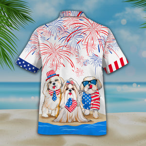 Familleus - SHIH TZU Hawaiian Shirts - Independence Day Is Coming