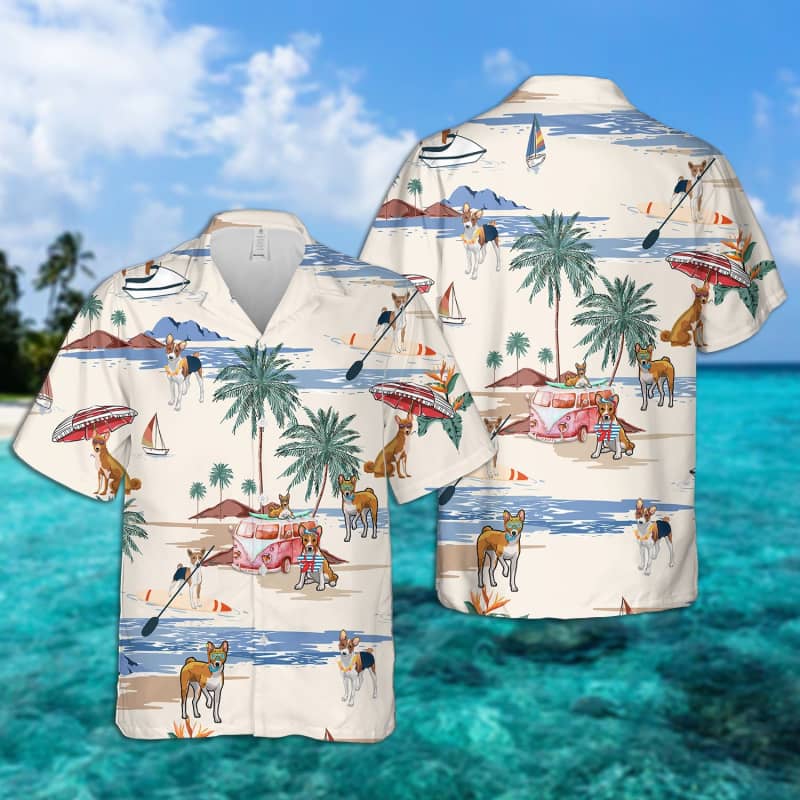 Basenji Summer Beach Hawaiian Shirt
