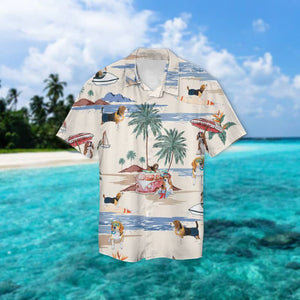 Beagle Summer Beach Hawaiian Shirt