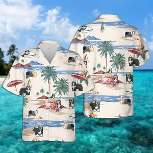 Bearded Collie Summer Beach Hawaiian Shirt