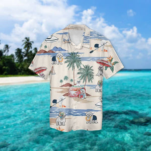 Bichon Frise Summer Beach Hawaiian Shirt