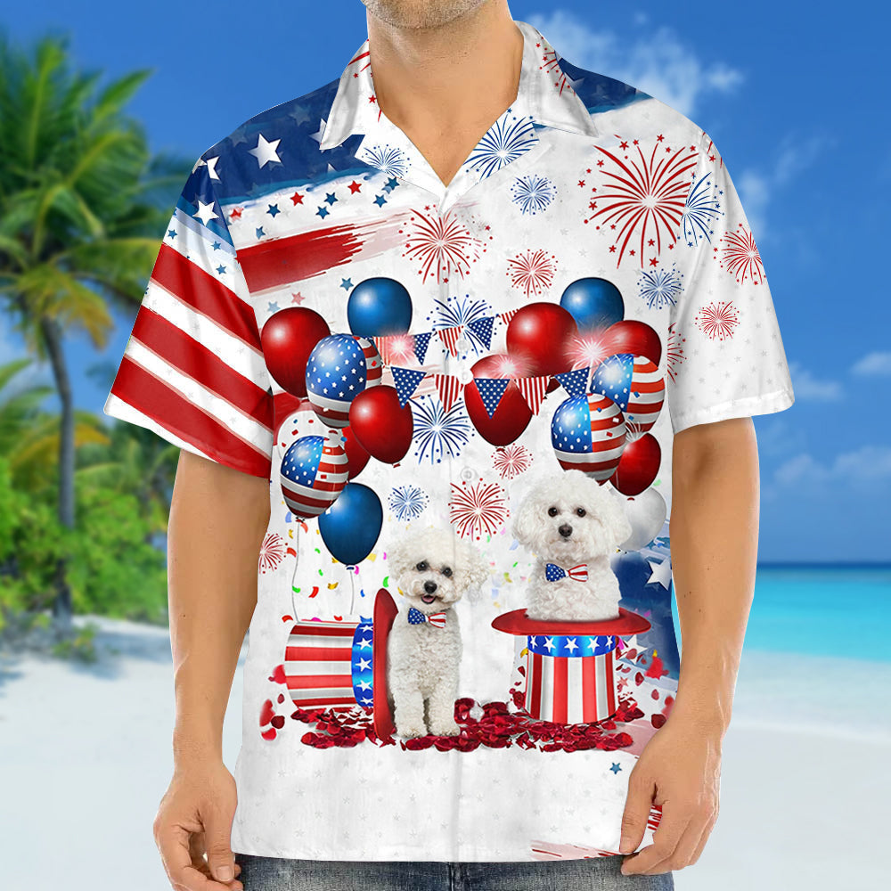 bichon frise Independence Day Hawaiian Shirt