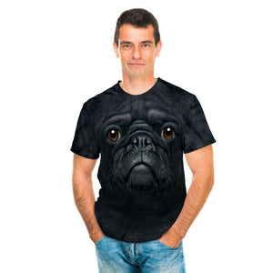 Black Pug Face T-Shirt- Adult&Kids Unisex T-Shirt