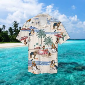 Bloodhound Summer Beach Hawaiian Shirt