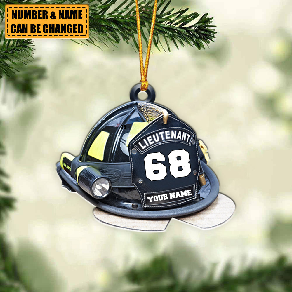 Firefighter Helmet Personalized Ornament