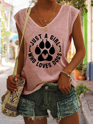 Women's Just A Girl Who Loves Dogs Tank Top