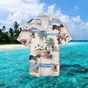 Cesky Terrier Summer Beach Hawaiian Shirt