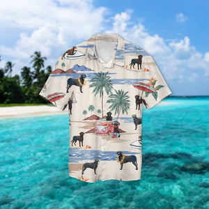 Curly Coated Retriever Summer Beach Hawaiian Shirt