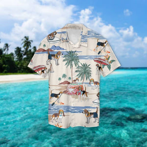 English Foxhound Summer Beach Hawaiian Shirt