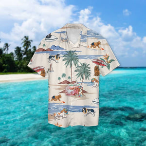 English Springer Spaniel Summer Beach Hawaiian Shirt