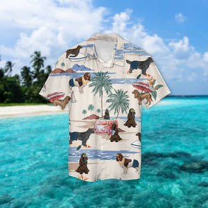 Field Spaniel Summer Beach Hawaiian Shirt