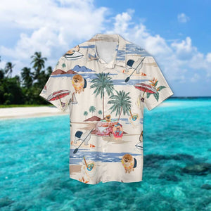 German Spitz Summer Beach Hawaiian Shirt