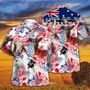 Goat Australia Flag Hawaiian Shirt