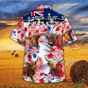 Highland Australia Flag Hawaiian Shirt