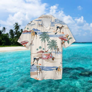 Italian Greyhound Summer Beach Hawaiian Shirt