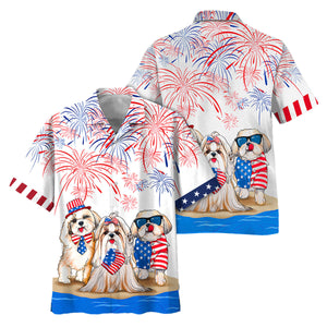 Familleus - SHIH TZU Hawaiian Shirts - Independence Day Is Coming