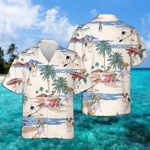 Parson Russell Terrier Summer Beach Hawaiian Shirt
