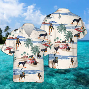 Rottweiler Summer Beach Hawaiian Shirt