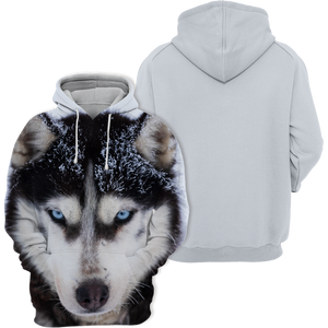 Unisex 3D Graphic Hoodies Animals Dogs Alaskan Husky Snow