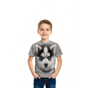 Siberian Husky Puppy T-Shirt- Adult&Kids Unisex T-Shirt
