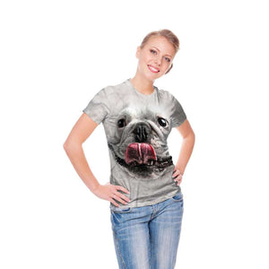 Silly Bulldog Face T-Shirt- Adult&Kids Unisex T-Shirt