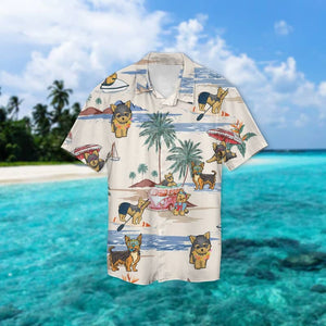 Yorkie Summer Beach Hawaiian Shirt